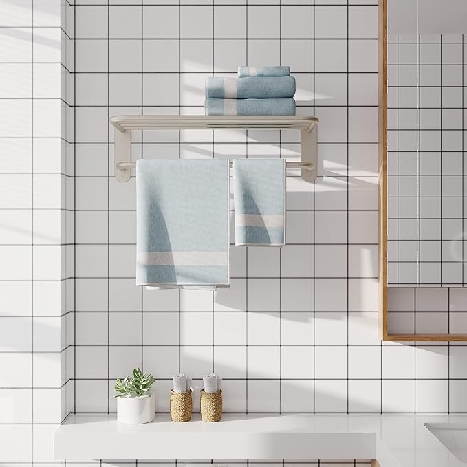 18 Inch Bathroom Towel Rack Towel Bar Towel Shelf Brushed Nickel Stainless Steel and Zinc Alloy Wall Mount 1pc for House Lavatory and Hotel