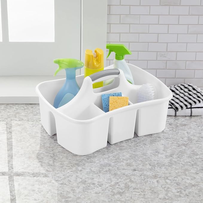 Caddy, Easy Carry, Handy Plastic Utility Storage, White