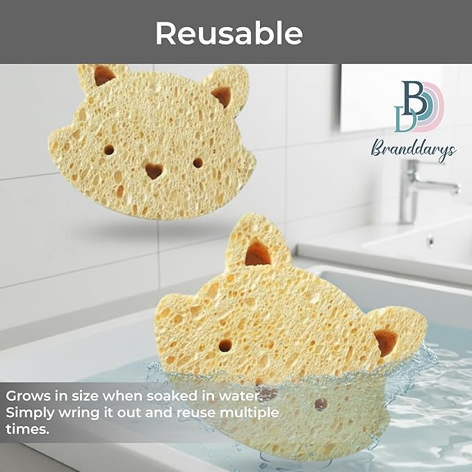 Black Stainless Steel Sponge Holder for Kitchen Sink with Rotating Drain Spout and High Brush Holder — Stainless Steel Sink Organizer for Sponges, Brushes, Soap and Bottles, Includes 2 Bear Sponges