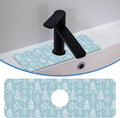 Winter Fir Tree Faucet Mat for Kitchen Sink Fir Trees Bushes Snow, Soft Diatom Mud Material, Strong Water Absorption, Non-slip, Easy to Clean for Bathroom, Kitchen 15"X5.5"