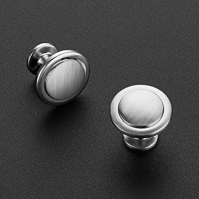 Ravinte 30 Pack 1-1/4 inch Kitchen Cabinet Knobs Dresser Drawer Brushed Nickel Zinc Pulls Door Handles for Drawers