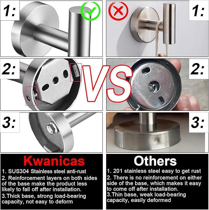 Brushed Nickel Toilet Paper Holder and Hand Towel Ring Set 2 Pieces Bathroom Hardware Accessories Set SUS 304 Stainless Steel Heavy Duty Wall Mounted Bathroom Holder…