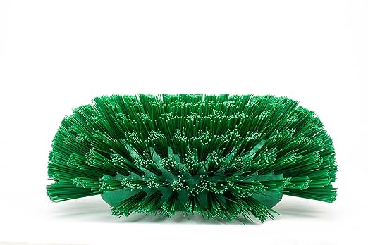 SPARTA Tank and Kettle Scrub Brush Heavy-Duty Tile Brush, Color-Coded and Handle Compatible (Sold Separately) for Optimal Access In Spacious Containers, Plastic, 5.5 X 9.5 Inches, Green, (Pack of 2)