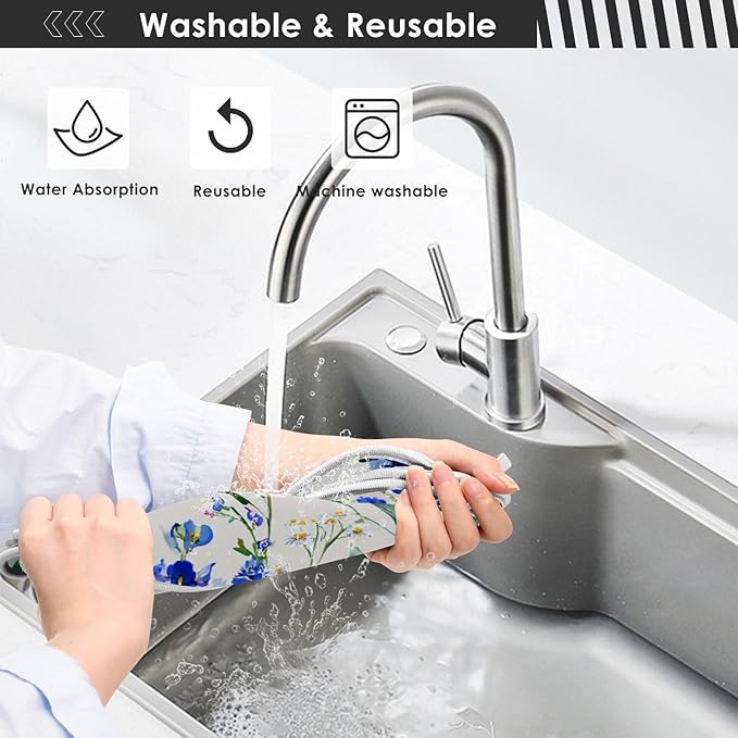 Sink Faucet Absorbing Mat Kitchen Sink Splash Guard Splash Faucet Drip Catcher for Bar RV Bathroom 2PCS 14.9x5.5in Dark Bluebonnet Cornflower