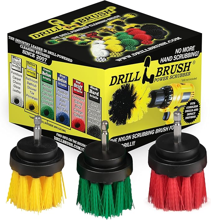 Kitchen Accessories - Drill Brush - Grout Cleaner - 2-inch Diameter Multi-Purpose Spin Brush Kit - Garden Statues - Bird Bath - Granite Cleaner - Bathroom Accessories - Shower Curtain - Baby Bath Tub