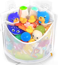 KPH Bath Toy Organizer, Large Capacity Corner Hanging with Mesh bath toy storage, Quick Drying