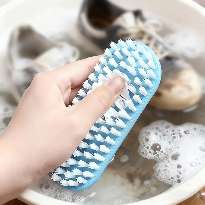Brushes for Cleaning Brush with Handle for Shower, Kitchen, Sink, Bathroom, Floor-Blue
