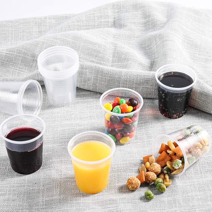 3oz Disposable Plastic Cups 500 Pack,Small Mouthwash Cups, Bulk Sample Tumblers for Home, School, Office, Parties, or Commercial Use