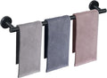 NearMoon Bath Towel Bar, Thicken Stainless Steel Shower Towel Rack Holder Wall Mounted for Bathroom, 33-lnch Overall Length-30-lnch Usable Hanging Space (1 Pack, Matte Black)