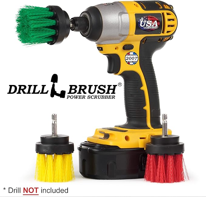 Kitchen Accessories - Drill Brush - Grout Cleaner - 2-inch Diameter Multi-Purpose Spin Brush Kit - Garden Statues - Bird Bath - Granite Cleaner - Bathroom Accessories - Shower Curtain - Baby Bath Tub