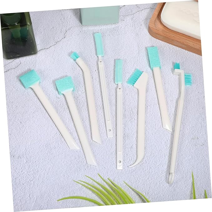 8pc Small Cleaning Brush Set Grout Brush for Household Kitchen Bathroom