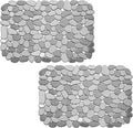 Coopay Kitchen Sink Mat Pebble Protect Mat PVC Eco-friendly Adjustable Stainless steel/ Porcelain Dish Drying Pad Protector for Bottom of Kitchen Sink, 15.8 x 11.8 inches (2 Pack, Gray)