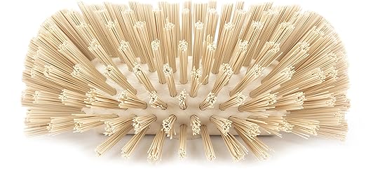 SPARTA Tank and Kettle Scrub Brush Heavy-Duty Tile Brush, Color-Coded and Handle Compatible (Sold Separately) for Optimal Access In Spacious Containers, Plastic, 5.5 X 9.5 Inches, Tan, (Pack of 2)