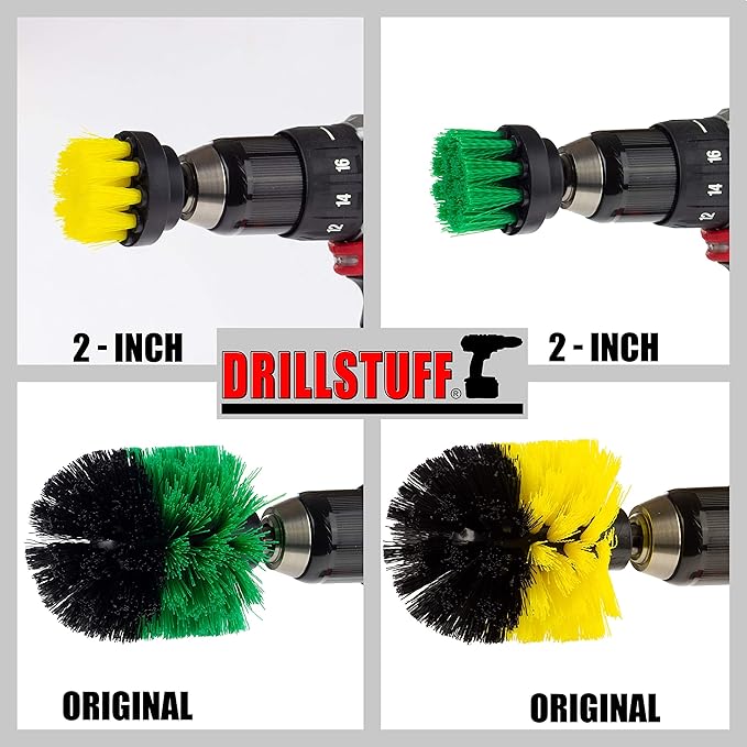 Drill Brush Power Scrubber Attachment for Power Drill - Drill Brush Attachment Grout Cleaner Brush Set - Power Scrubber Drill Brush Kit - Cleaning Drill Brush Set - Drill Scrub Brush for Drill
