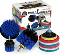 Cleaning Supplies - Drillbrush - Brush Drill Attachment Kit - Drill Brush Pads - Hot Tub Cleaner Brush - Pool Cleaner Brush - Scrub Brush - Power Cleaning Brush - Rotary Drill Brush Cordless Scrubber