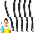 Hard Bristle Crevice Cleaning Brush for Household Use (Pack of 5), Grout Brush for Cleaning Kitchen, Bathroom, Window & Door Tracks, 2024 Design Long Multifunctional Cleaning Tools