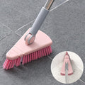 Cleaning Brush with Long Handle Floor Scrubbers for Tub Tile Cleaning Supplies Scrub Brush for Bathroom Bathtub Toilet Floor Kitchen Apartment Essentials forfor Women Men (Pink)