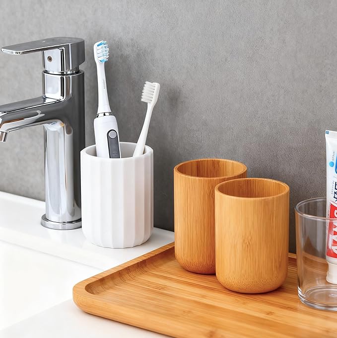 Toothbrush Holders for Bathrooms Silicone Tooth Brush Holder Electric Toothbrush and Toothpaste Storage Bathroom Countertop Organizer