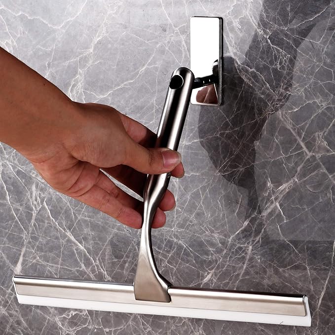 All-Purpose Shower Squeegee for Showers,Bathroom, Window and Car Glass,Heavy Duty Stainless Steel,10',10 Inches