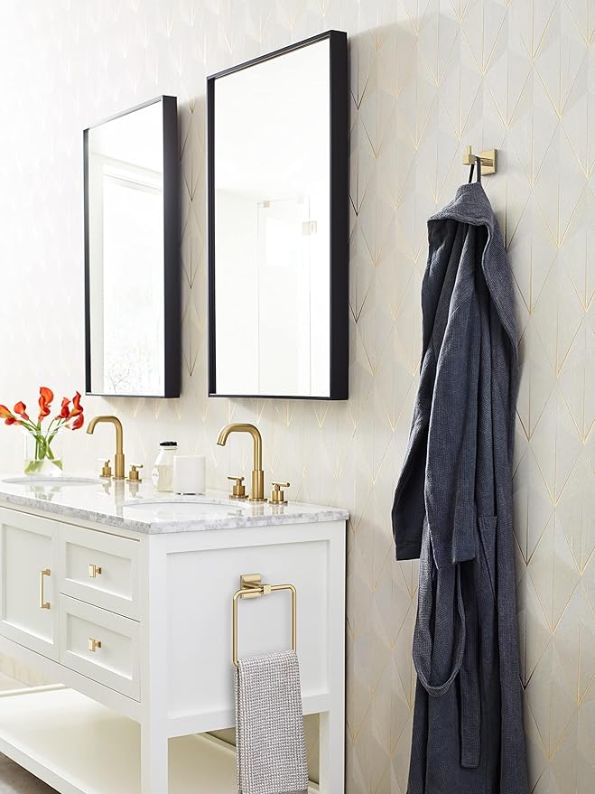 Amerock BH36070BBZ | Golden Champagne Single Robe Hook | 1-7/8 in. (48 mm) Length Towel Holder | Appoint | Towel Hook for Bathroom | Bathroom Hardware | Bath Accessories