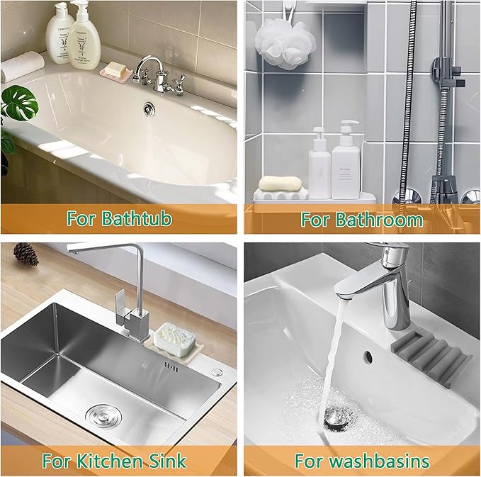 Soap Dish for Shower, Bathroom & Kitchen – Non-Slip, Self-Draining Design to Keep Soap Dry, Extend Soap Life – Easy to Clean, Compact & Durable (Pink, 1 pcs)