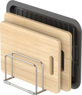 Cutting Board Holder Stand, Chopping Board Storage Rack, Cutting Board Organizer, 304 Stainless Steel Chopping Board Holder, Cookie Sheets Organizer 1.0+1.2 Inch Width Slots(Large)