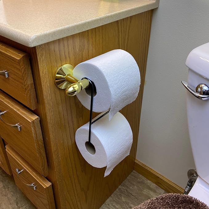 TP Pal - Extra Toilet Paper Roll Holder (Black)