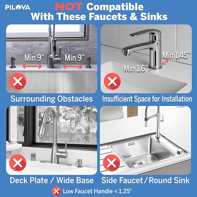 Premium Kitchen Sink Splash Guard - [18" x 5.7"] Silicone Sink Mat with Secure Clip, 10° Slope Silicone Faucet Mat for Kitchen Sink, Splash Guard Behind Faucet, Non-Slip Secure Fit