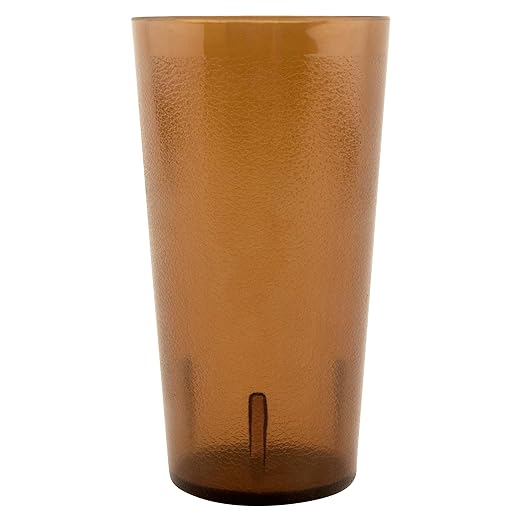 G.E.T. 6632-1-A-EC Heavy-Duty Plastic Restaurant Tumblers, 32 Ounce, Amber (Set of 4)