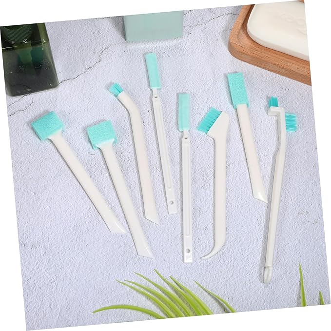 Generic 8-Piece Household Cleaning Brush Set Small Grout Cleaner Bottle Sill Cleaning Tool for Household Use Includes Detail Groove Cleaner