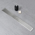 SaniteModar Linear Shower Drain, Shower Drain 40 inch with Removable Grate,Brushed 304 Stainless Steel Shower Drain Include Hair Strainer,Adjustable Leveling Feet
