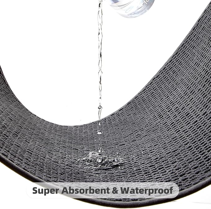 Large Bathroom Rugs Non Slip Washable Bath Rugs Super Absorbent Bathroom Rug Thin Quick Dry Low Pile Bath Mats, Dark Grey 36"x48"