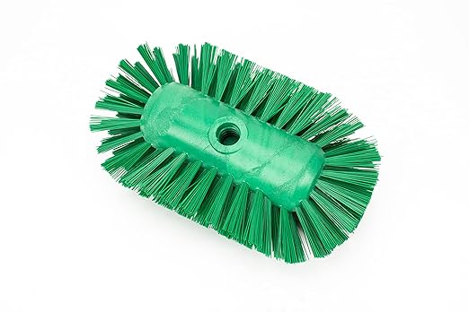 SPARTA Tank and Kettle Scrub Brush Heavy-Duty Tile Brush, Color-Coded and Handle Compatible (Sold Separately) for Optimal Access In Spacious Containers, Plastic, 5.5 X 9.5 Inches, Green