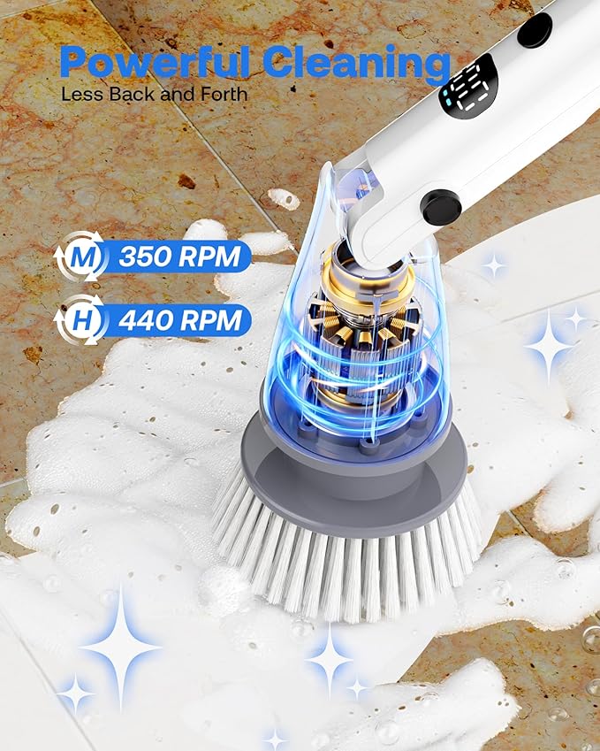 Large Flat Brush for Trucozie T355 Electric Spin Scrubber(1 Pack)