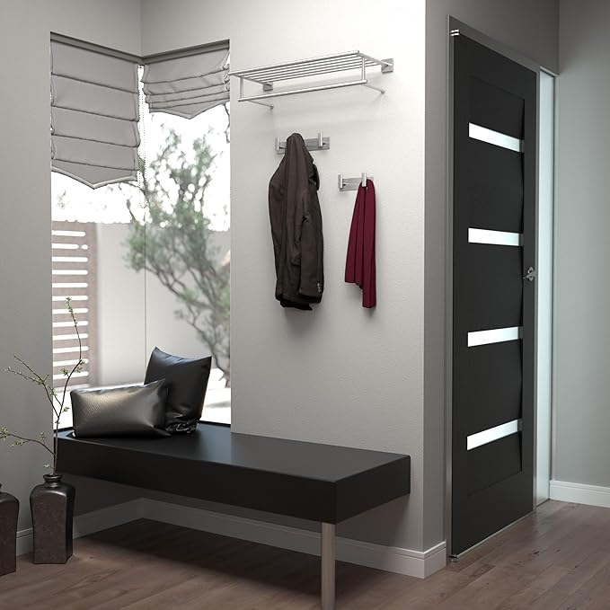 Gatco 4077 Elevate Minimalist Spa Rack, 26", Satin Nickel