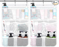 2 Pack Mesh Shower Hanging Caddy, 7 Pockets Hanging Shower Organizer with Metal Loop, Portable Bathroom Bag for Shampoo, Body Wash, Soap, and Cruise Ship Essentials