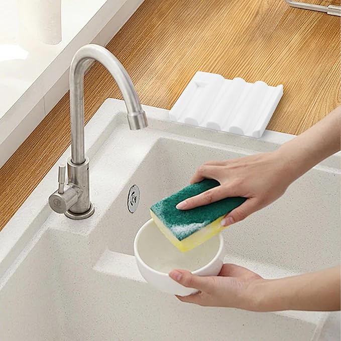 Soap Dish for Shower, Bathroom & Kitchen – Non-Slip, Self-Draining Design to Keep Soap Dry, Extend Soap Life – Easy to Clean, Compact & Durable (White, 2 pcs)
