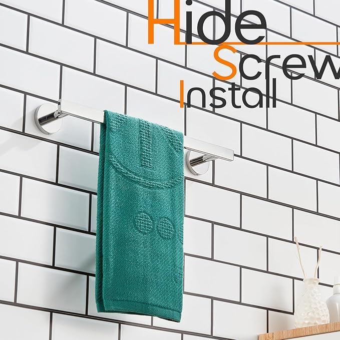 16 Inch Bathroom Towel Bar Bath Towel Rack Kitchen Towel Holder Towel Hanger Wall Mounted SUS304 Stainless Steel Polished Chrome AN4001CH-L16