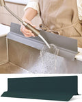 23 inches 100% Premium Silicone Kitchen Sink Splash Guard - Non Slip Strong Suction, Durable, and Easy-to-Clean Splash Protector for Mess-Free Cooking and Dishwashing (Deep Green)