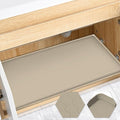 Waterproof Under Sink Mat 34" x 22", Silicone Cabinet Liner, Rubber Protector for Kitchen and Bathroom, Keeps Cabinets Clean, Dry, and Organized (Khaki)