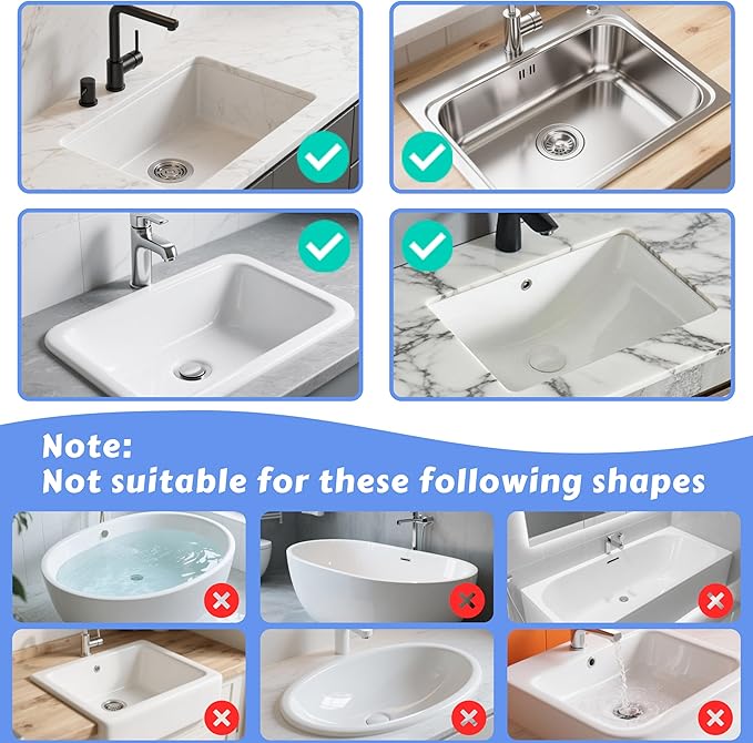 Silicone Sink Edge Protector 30", Kitchen Faucet Splash Guard with Suction Cups, Tilt and Cuttable Edge Guard, Multi-function Sink Accessories for Kitchen, Bathroom, Steel, Granite, Quartz Countertop
