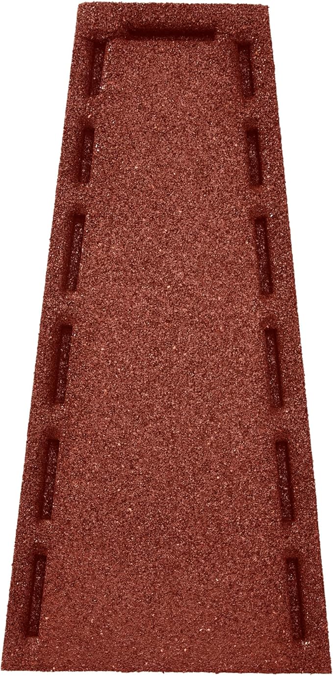 Rubberific 2 Pack Premium Rubber Downspout Splash Block, Rain Guard, Stone Textured Drain Extender (Red)