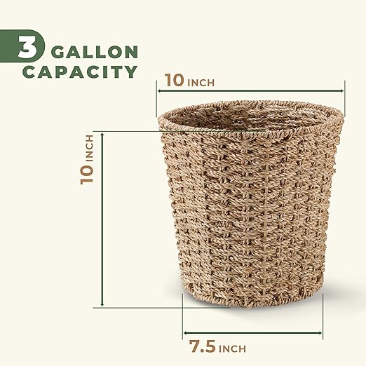 2-Pack Seagrass Waste Baskets