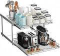 HOLDN’ STORAGE Two Tier Pull Out Cabinet Organizer, Individual Sliding Drawers - Heavy Duty Metal with Lifetime Limited Warranty - Anti Rust Chrome Finish - 22" W x 21”D x 16.5" H