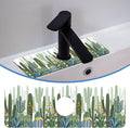 Faucet Mat for Kitchen Sink West Wild Cactu Forest, Soft Diatom Mud Material, Strong Water Absorption, Non-slip, Easy to Clean for Bathroom, Kitchen 15"X5.5"