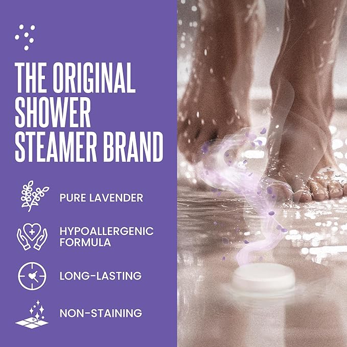 Cleverfy Lavender Shower Steamers Aromatherapy - Valentines Day Gifts for Her, Him, Women, Daughter, Mom, Girlfriend, Wife, Teen Girls - Valentines Gifts for Her, Him, Women and Men - 18 Tablets
