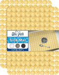 Bligli Sink Mat 2 Pack - 15.7x11.8 inch PVC Protectors for Stainless/Ceramic Sinks, Drain Mats (Brown)