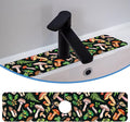 Mushroom Fern Leave Acorn Faucet Mat for Kitchen Sink Watercolor Forest, Soft Diatom Mud Material, Strong Water Absorption, Non-slip, Easy to Clean for Bathroom, Kitchen 23.5"X5.5"