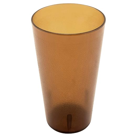 G.E.T. 6632-1-A-EC Heavy-Duty Plastic Restaurant Tumblers, 32 Ounce, Amber (Set of 4)