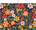 Large Dish Drying Mat for Kitchen Counter,18"X24" Colorful Flowers And Plants Absorbent Reversible Microfiber Dish Drying Mat Dish Drainer Mat,Dishes Mat Drying Pad for Kitchen Countertop Coffee Bar